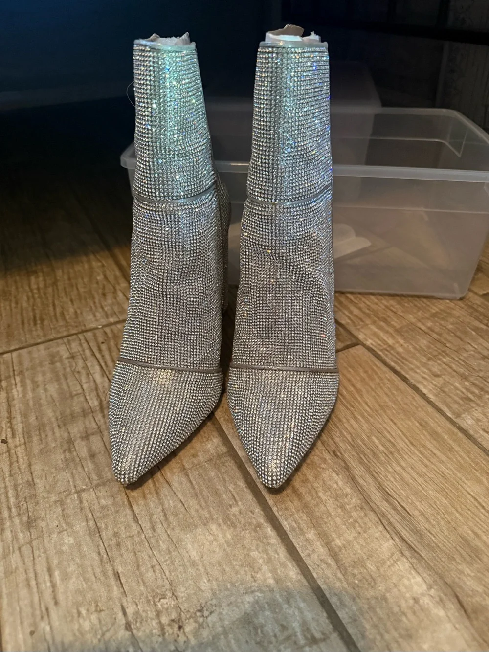 Steve Madden rhinestone boot heels